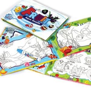 3PC Reusable Magic Water Colouring Books. Alphabet, Fruit & Ocean