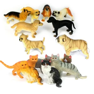 14pcs Large Soft Feel Dogs And Cats