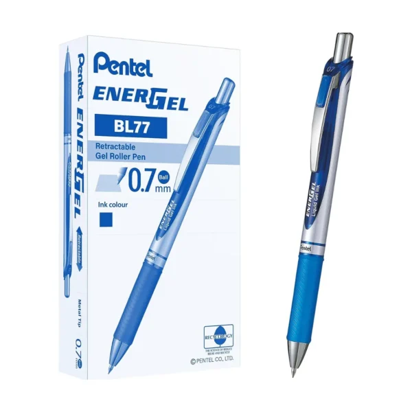 Pentel EnerGel X Retractable Gel Pen Medium Blue (Pack of 12)