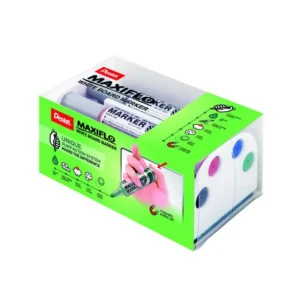 Pentel Maxiflo Whiteboard Markers with Magnetic Eraser