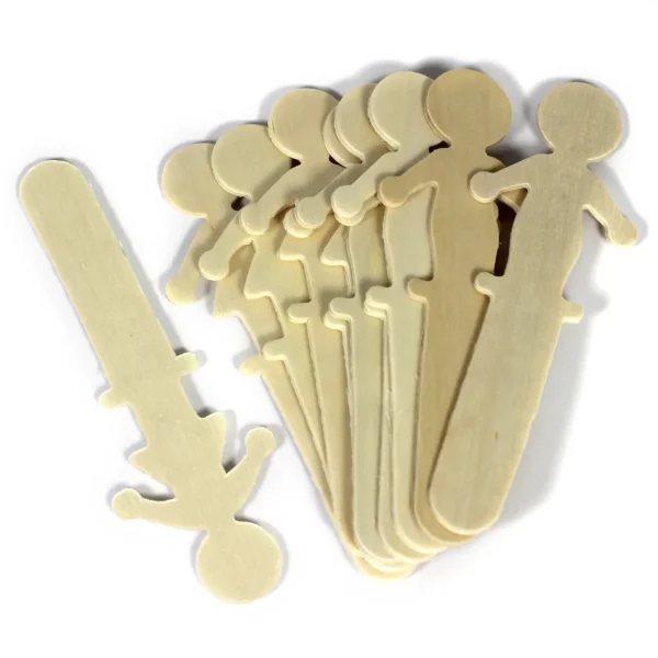 30 People Shaped Craft Sticks