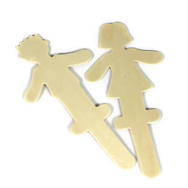 30 People Shaped Craft Sticks