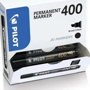 Pilot 400 Black Permanent Markers (Pack of 20)