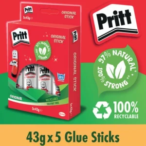Pritt Stick Glue Sticks 43g (Pack of 5)
