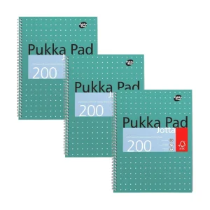 Pukka Pad Metallic A4 Notebook 200 Pages (Pack of 3)