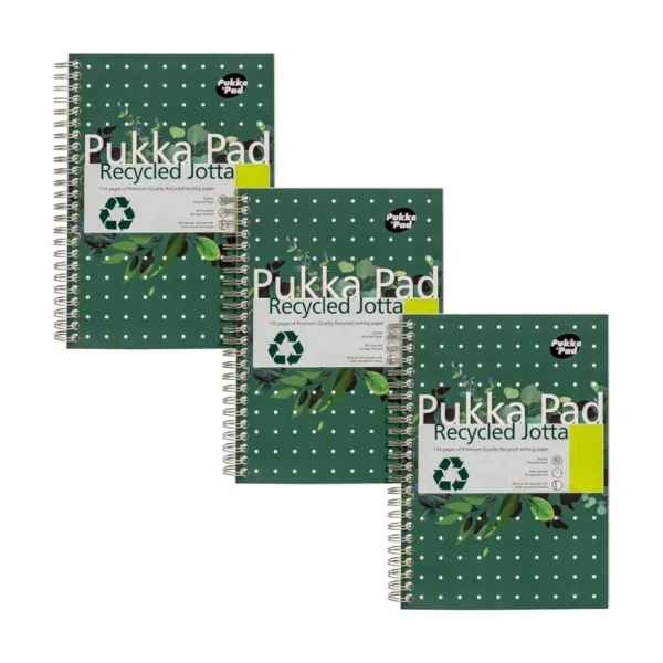 Pukka Pad Recycled A5 Notebook 110 Pages (Pack of 3)