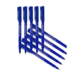 Q-Connect Blue 0.4mm Fineliner Pen (Pack of 10)