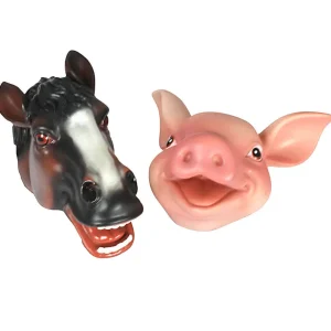 Realistic Farm Animal Hand Puppet Set - Horse & Pig