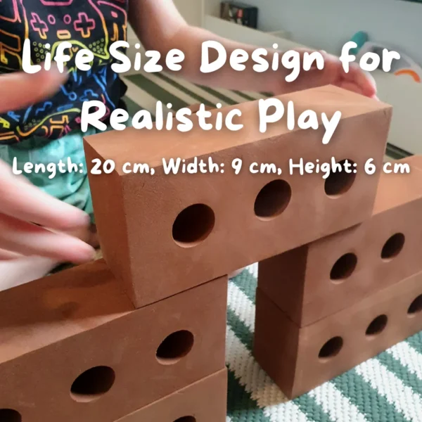 Realistic Foam Bricks - 25 Pack