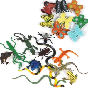 Realistic Small World Butterfly, Lizard, & Minibeast Toys - 20pcs