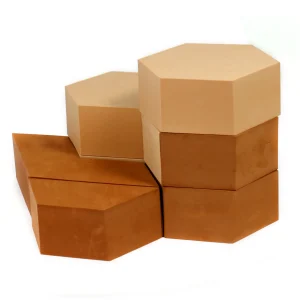 Red & Brown Hexagon Foam Building Blocks 24 Pack