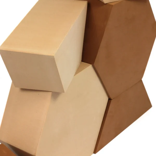 Red & Brown Hexagon Foam Building Blocks 24 Pack