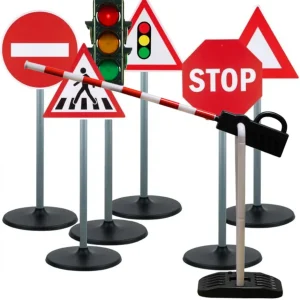Road Safety Traffic Signs, Traffic Light & Parking Barrier Set.