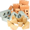 Role Play Foam House Bricks Breeze Blocks and Wooden Effect Building Blocks Bundle 77 Pack
