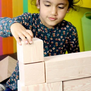Role Play Foam House Bricks Breeze Blocks and Wooden Effect Building Blocks Bundle 77 Pack