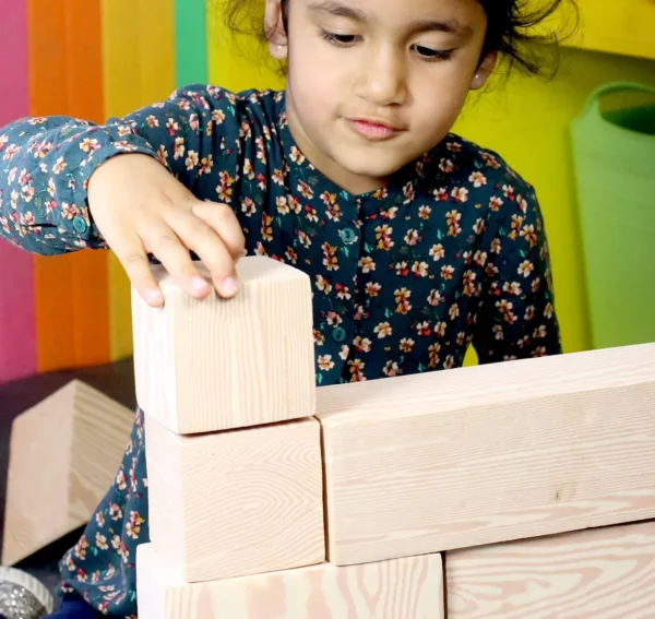 Role Play Foam House Bricks Breeze Blocks and Wooden Effect Building Blocks Bundle 77 Pack