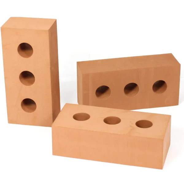 Role Play Foam House Bricks Breeze Blocks and Wooden Effect Building Blocks Bundle 77 Pack