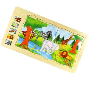 Safari Wooden Jigsaw Puzzle 5 Layers for Fun & Educational Play