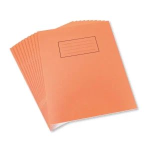 School Exercise Book 5mm Squares 229x178mm Orange (Pack of 10)