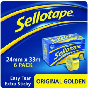 Sellotape Original Golden Tape 24mmx33m (Pack of 6)