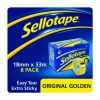 Sellotape Original Golden Tape 18mm x 33m (Pack of 8)