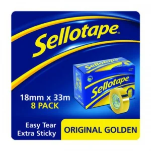 Sellotape Original Golden Tape 18mm x 33m (Pack of 8)