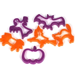 Set Of 6 Halloween Themed Cookie Cutting Shapes