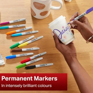Sharpie Permanent Fine Markers Assorted Fun Colours (Pack 18)