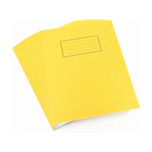 Silvine Exercise Book Ruled 229x178mm Yellow (Pack of 10)