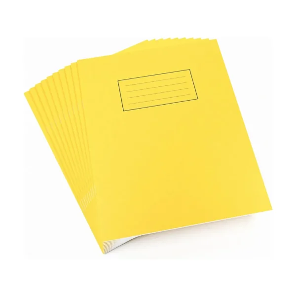 Silvine Exercise Book Ruled 229x178mm Yellow (Pack of 10)