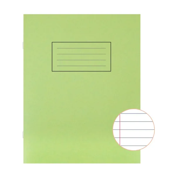Silvine Green 229x178mm Ruled Exercise Book (Pack of 10)