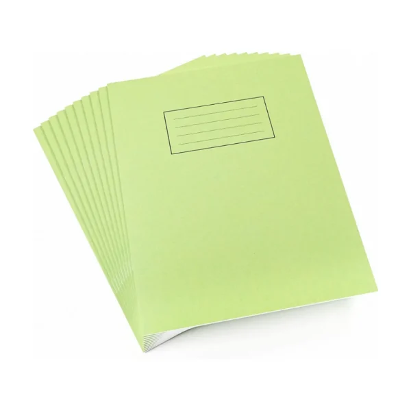 Silvine Green 229x178mm Ruled Exercise Book (Pack of 10)