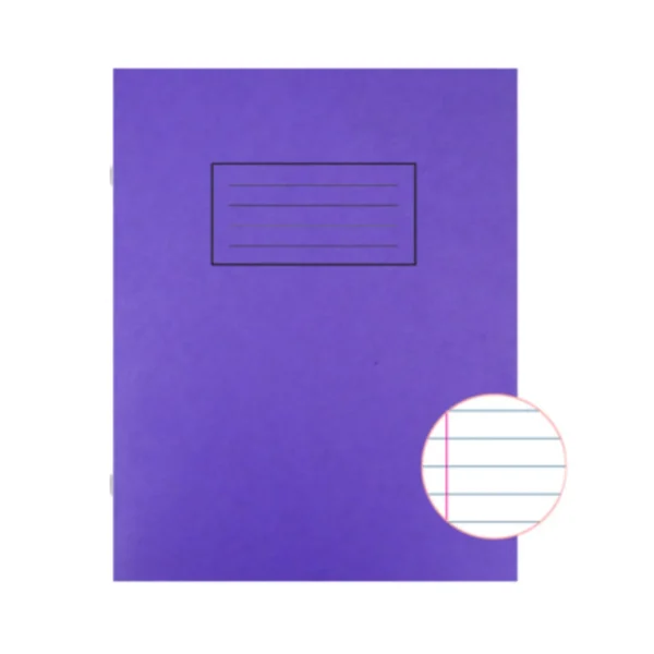 Silvine Purple 229x178mm Ruled Exercise Books (Pack of 10)