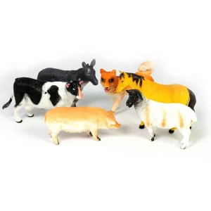 Small World Farm Animal Toys - 6 Piece Set with Realistic Detail
