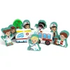 Small World Hospital & Emergency Vehicles Wooden Figures - 10pcs