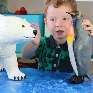 Small World Jumbo Arctic Animals 4pc Set for Realistic & Engaging Learning