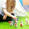 Small World Pirates & Knights Wooden Figures - 18pcs