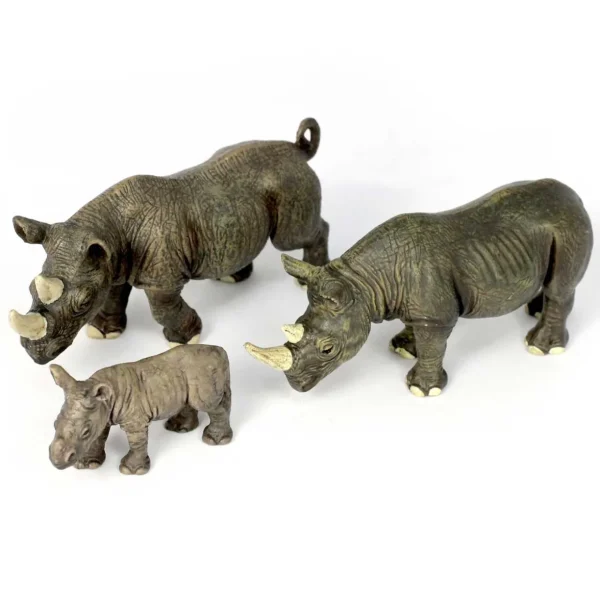 Small World Rhino Family 3pc