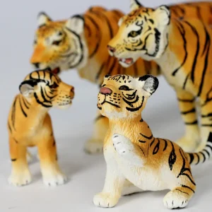 4 Small World Tiger Toy Figures