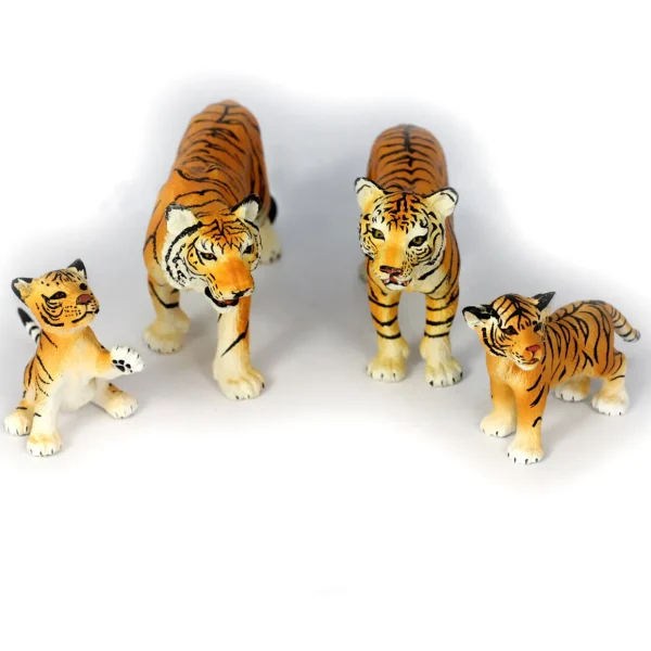 4 Small World Tiger Toy Figures