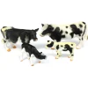4 small world toy cow figures