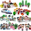 Small World Wooden Figures Set - 72PC Eco-Friendly Bundle for Imaginative Play