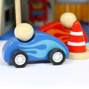 Small World Wooden Garage Playset - Eco-Friendly Toy for Endless Imaginative Play