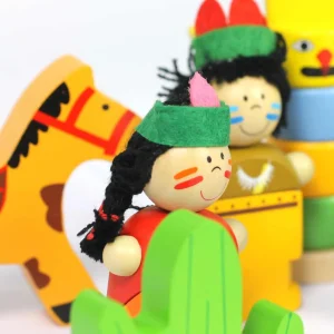 Small World Wooden Native Indian Teepee Playset