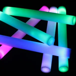 6 Soft Foam Light Up Batons for Sensory Play and Visual Tracking