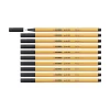 STABILO Point 88 Fineliner Pen - Black - Pack of 10