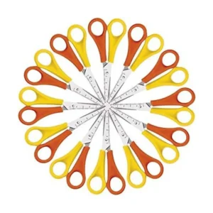Westcott Yellow and Orange Left-handed Scissors (Pack of 12)
