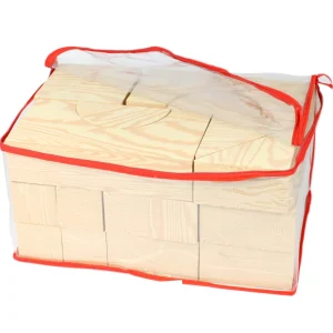 wood effect foam building blocks - 32pcs