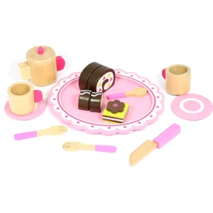 Wooden Afternoon Tea Set With Accessories Ideal for Pretend Play