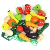 Wooden Fruit & Veg Threading & Lacing Set - 24PCS